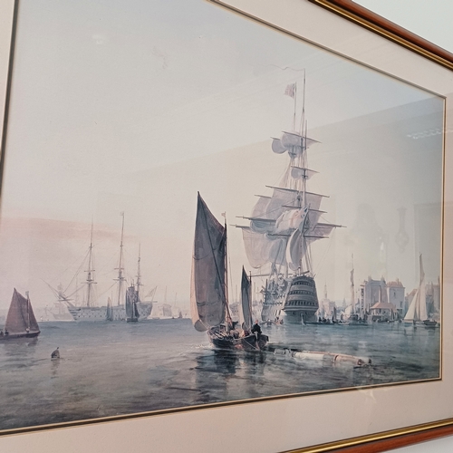 79 - HMS Victory Print in Portsmouth Harbour