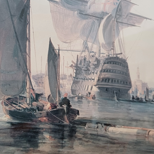 79 - HMS Victory Print in Portsmouth Harbour