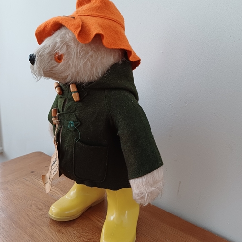 84 - Paddington Bear With Green Duffle Coat, Orange Hat and Yellow Dunlop Wellington Boots.  Design Numbe... 