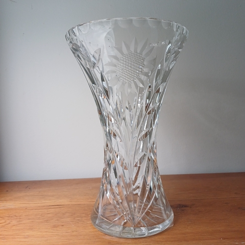 91 - Lead Crystal Cut Glass Vase