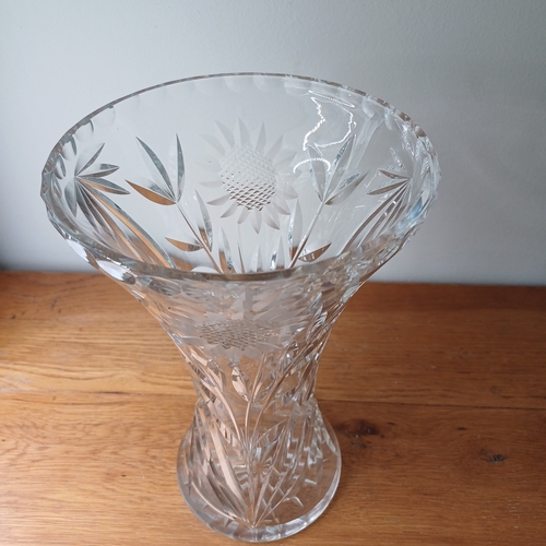 91 - Lead Crystal Cut Glass Vase