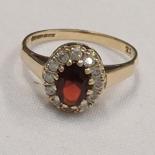 108 - Here we have pretty Ruby and CZ Ring
- 9ct yellow gold
- weight 2.18 g
- size L