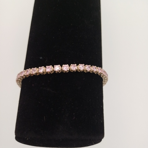 56 - Pink Stone Line Bracelet
- 925 silver
- weight 10.71g