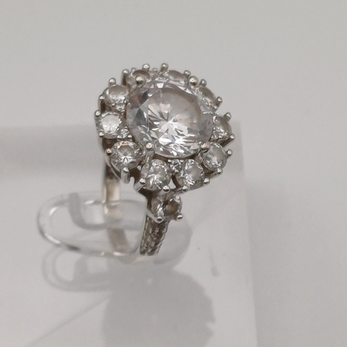 62 - Large White Stone Cluster Ring
- 925 silver
- size N
- weight 6.21g