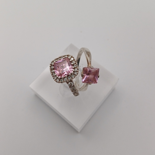 68 - Collection of 7 Ladies Rings with either Pink Stones or Red Stones.
- size range L to O
- collective... 