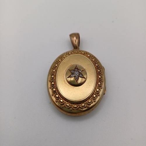 70 - Victorian Pendant/Locket with Diamond set in
- circa 1860
- 15ct yellow gold
- weight 6.72g