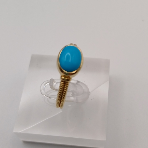 76 - Turquoise Ring
- Gold on 925 Silver
- size T
- weight 4.6g