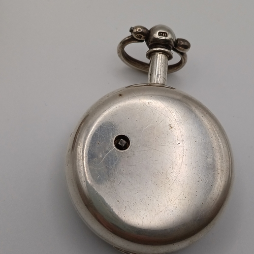 78 - Stunning and working Fusee Silver Pocket Watch with Key.  As you can see the watch is set in an exte... 