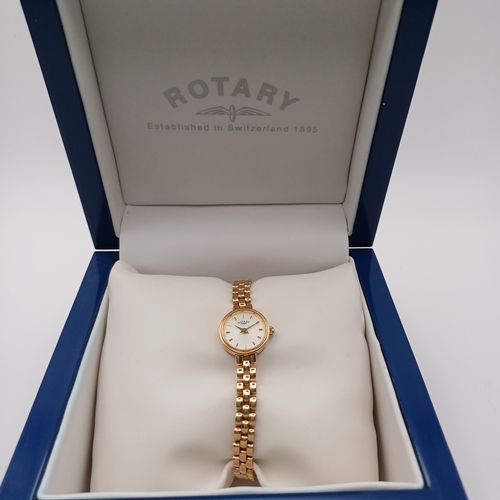 82 - This is a very pretty Ladies Rotary Watch in its original box and never been worn.
- 9ct yellow gold... 