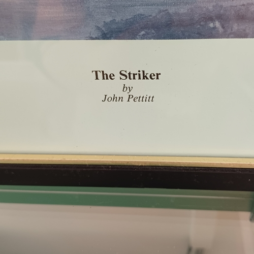 14 - A signed print by John Pettit 'The Striker'