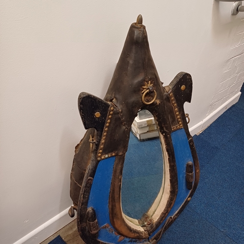 22 - An unusual item now it is a Heavy Horse Collar - French - which has been converted into a mirror.  V... 