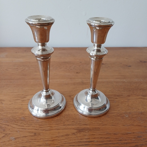 24 - Silver Candle Sticks