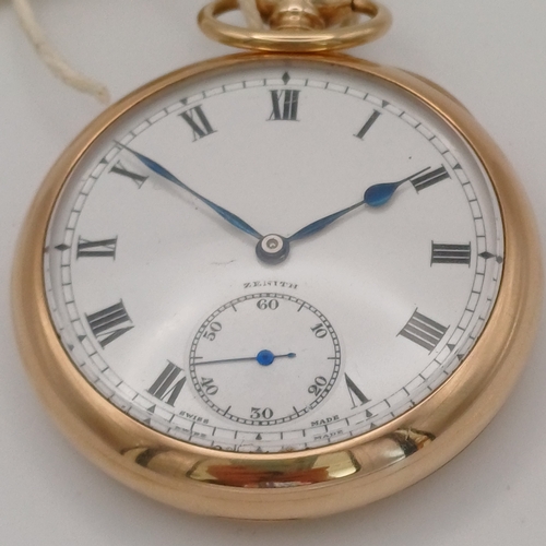 101 - Here we have a Zenith Open Faced Pocket Watch.  This is in very good condition.
- 9ct yellow gold
- ... 