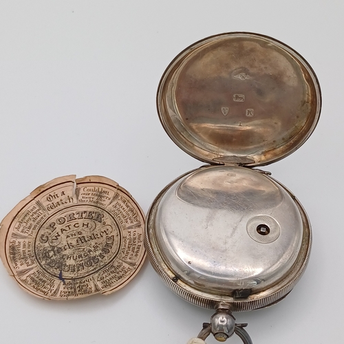 102 - The is a lovely Fusee Pocket Watch by C Porter with beautiful engraving on the back and it comes com... 