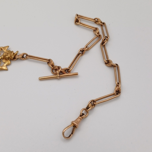 105 - Here we have an Albert Chain with a rather cheeky charm.
- 9ct yellow gold
- chain length without cl... 