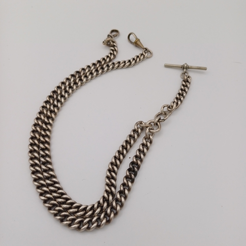 110 - This is a Heavy Silver Albert Chain with all links hallmarked as shown in the additional photos.
- l... 