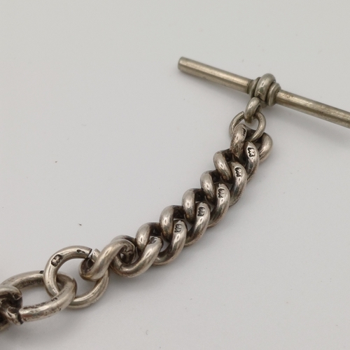 110 - This is a Heavy Silver Albert Chain with all links hallmarked as shown in the additional photos.
- l... 