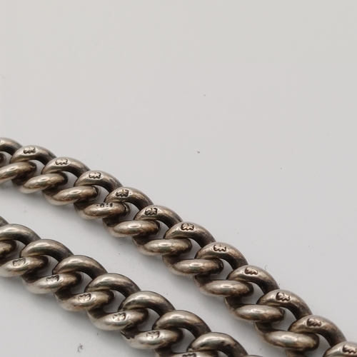 110 - This is a Heavy Silver Albert Chain with all links hallmarked as shown in the additional photos.
- l... 