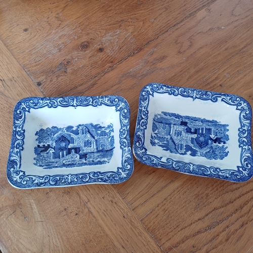 26 - A Pair of Rare vintage George & Sons shredded wheat dish. Exquisite hand-painted design, vibrant col... 