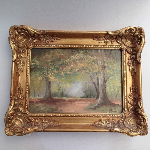 36 - These are three original paintings by J Pitfield of Parkstone in Poole and all mounted in gold frame... 