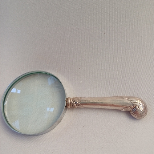 46 - Another lovely piece a Silver Magnifying Hand Glass.