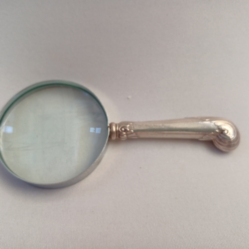 46 - Another lovely piece a Silver Magnifying Hand Glass.