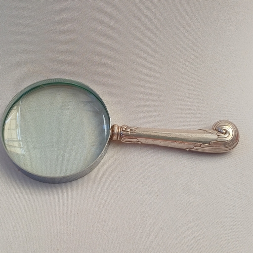 46 - Another lovely piece a Silver Magnifying Hand Glass.