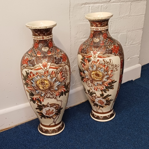 56 - Two Very Pretty Satsuma Vases in very good condition