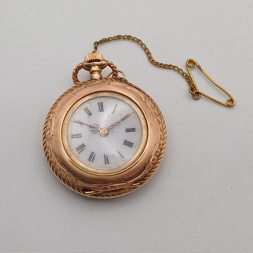 125 - A really pretty Ladies Pocket Watch in working order.  There are some very lovely details on this wa... 