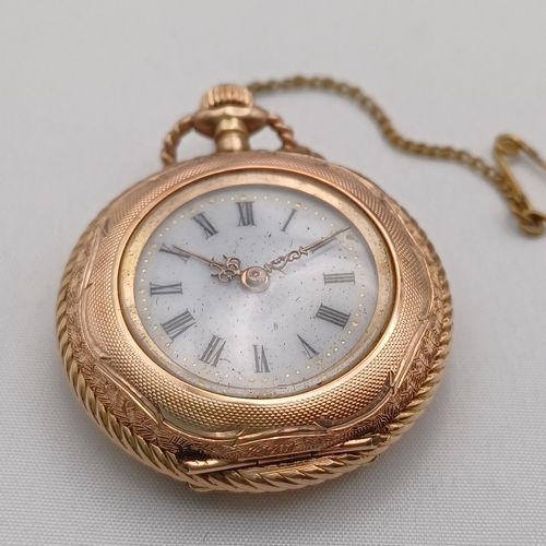 125 - A really pretty Ladies Pocket Watch in working order.  There are some very lovely details on this wa... 