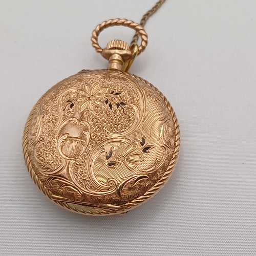 125 - A really pretty Ladies Pocket Watch in working order.  There are some very lovely details on this wa... 