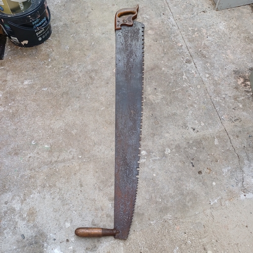 72 - Antique Double Handed Saw in used but good condition