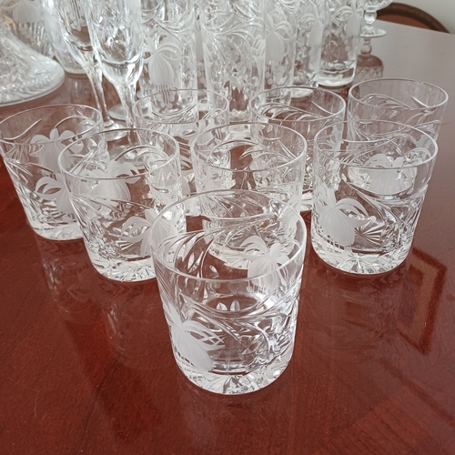 77 - A really lovely collection of Royal Brierly Crystal consisting of:
2 x Decanters
1 x Vase
1 x Bud Va... 