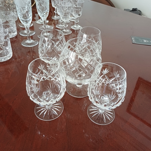 79 - Lead Crystal Brandy Glasses
- 4 x Standard Size Glasses
- 1 x Large Brandy Glass