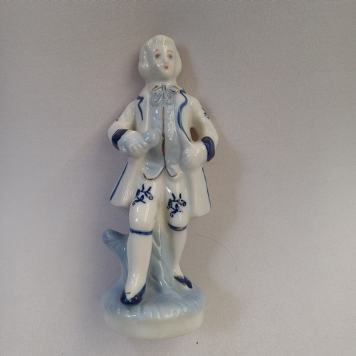 88 - Blue and White Figurine of a Gentleman