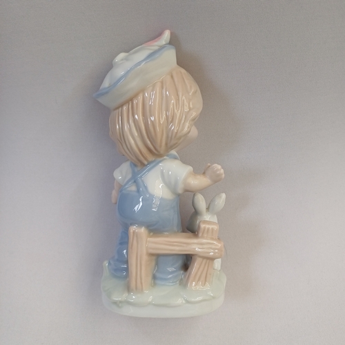 89 - Very cute figurine of Little Girl with Rabbit