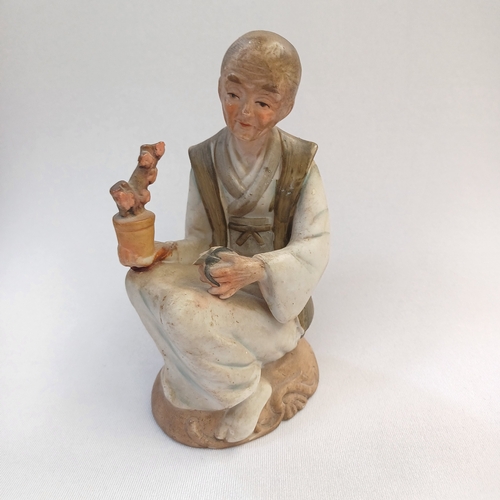 90 - Man and Lady Figurine oriental looking