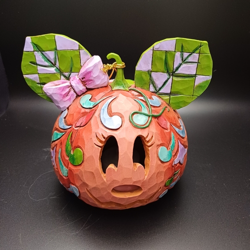 100 - Disney Traditions Jim Shore 'Happy Halloween!' Pumpkin Mouse which is a night light and as you can s... 