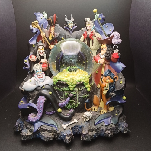 112 - Disney Villains Musical Snow Globe playing 'Grim Grinning Ghosts'.  This consists of Maleficent, Cru... 