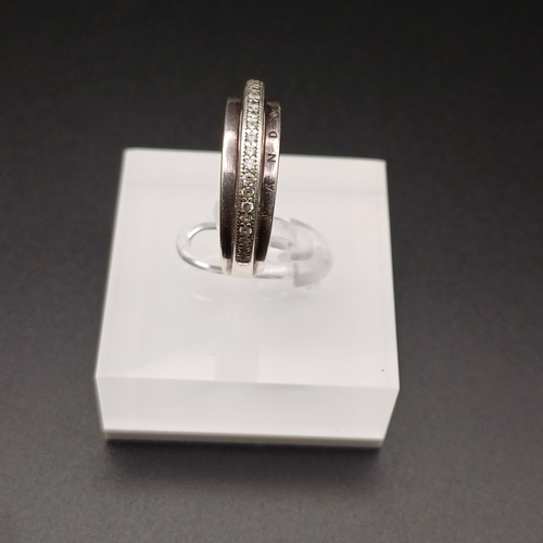 1 - Pandora Ladies Ring with white stones inset.  A pretty ring.
- Silver
- size N
- 4.9 g