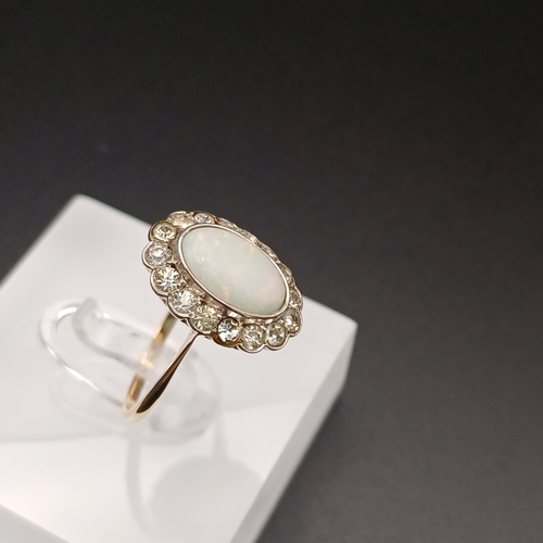 28 - Very Pretty Opal and White Stone Ring.  The Opal has lots of colour as you can see from the photos.
... 