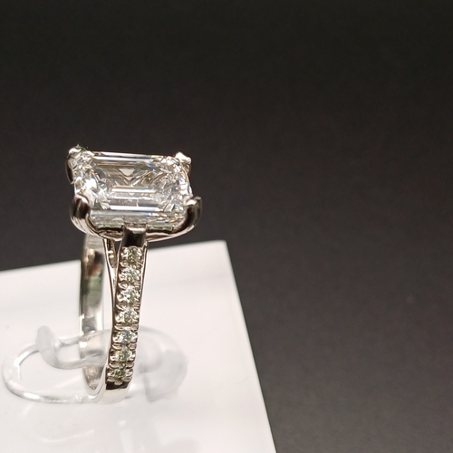 45 - Here we have a lovely Emerald Cut Diamond Solitaire Ring.  This really does sparkle.
- 5 ct diamond
... 