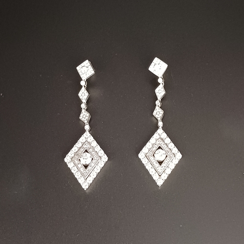 46 - Absolutely stunning Diamond Drop Earrings.  These really do sparkle, so much so that it was really d... 