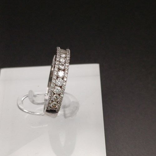 50 - Diamond Half Eternity Ring, another beautiful ring.
- 18 ct white gold
- size N
- 4 g