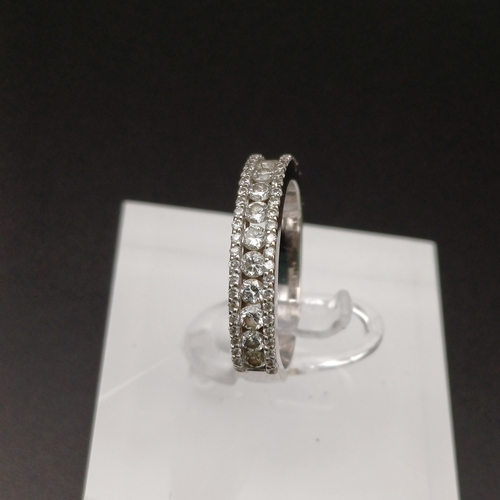 50 - Diamond Half Eternity Ring, another beautiful ring.
- 18 ct white gold
- size N
- 4 g