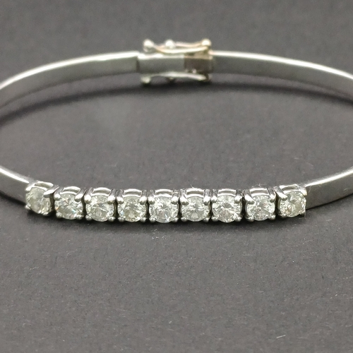 51 - And the sparkle continues with this really lovely Diamond Bangle. 
- 9 x diamonds
- 18 ct white gold... 