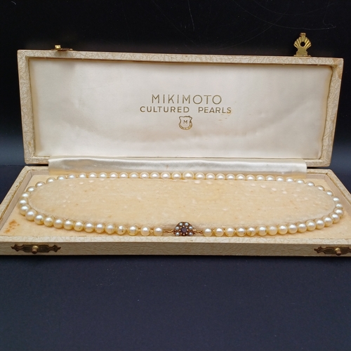 58 - Now we come to the Rolls Royce of Pearls 'Mikimoto'. 
Single String of Cultured Pearls with a really... 