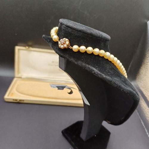 58 - Now we come to the Rolls Royce of Pearls 'Mikimoto'. 
Single String of Cultured Pearls with a really... 