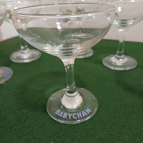 50 - Set of Six Babysham Glasses