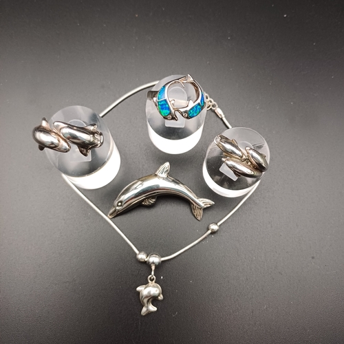 74 - Here we have a package of 925 Silver jewellery with a Dolphin Theme:
2 x Rings
1 x Enamel Ring
1 x A... 